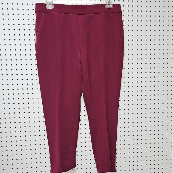 Dress Barn Dress Pants Sz 14 Wine Color. Like New - Picture 1 of 11